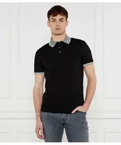Футболка поло Regular fit Emporio Armani, черный