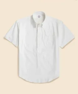 Хлопковая джинсовая рубашка с коротким рукавом