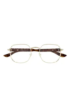 Очки с геометрической оправой Alexander McQueen Eyewear, золотой