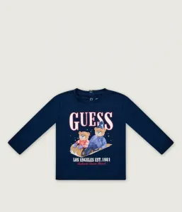 Лонгслив regular fit Guess, темно-синий