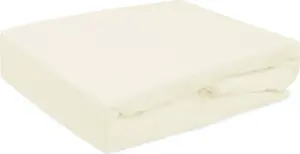 Простыня на резинке, махровая ткань 160х200см Экрю Darymex