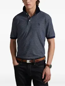 Поло с геометрическим узором POLO RALPH LAUREN, синий