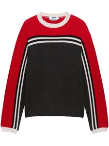 MSGM полосатый джемпер в стиле колор-блок, серый