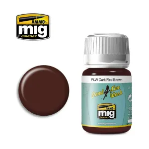 Темно-красный Коричневый, Panel Line Wash