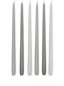 Набор из шести свечей, 39 см, Brunello Cucinelli, серый