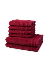 Набор полотенец Vossen Style Supersoft, 6 штук, 100x50/140x67 см, рубиновый