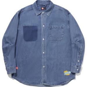 LiNing Рубашка мужская светло-голубая деним