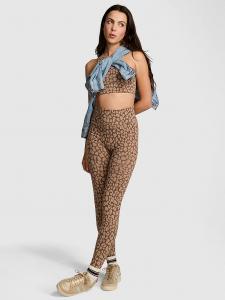 Бесшовные контурные леггинсы Pink, animal print natural leopard print