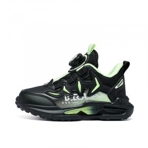 Детские кроссовки Windscreen Low top Kids' BIG WASP, черно-зеленые, двойной хлопок