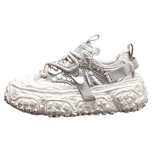 ZUOSAISI Серые мужские кроссовки на платформе с низким верхом, устойчивые к истиранию, дышащие, легкие, увеличивающие рост, цвет Gray