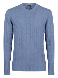 Вязаный свитер с круглым вырезом Drumohr, синий