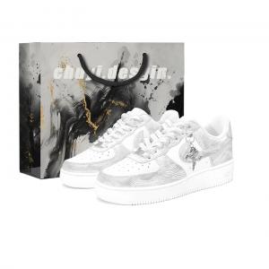 Сумка для покупок Air Force 1 к Китайскому Новому году, Luoma, износостойкие низкие скейтбордные кроссовки First Day Culture Balance для мужчин Nike, серый белый