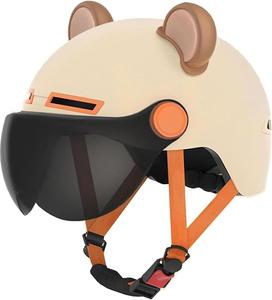 Шлем открытый Koliyn Vespa Cat Ears, желтый