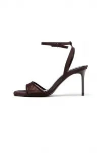 Босоножки на высоком каблуке-шпильке Stradivarius, Brown