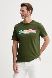 Хлопковая футболка United Colors Of Benetton, зеленый