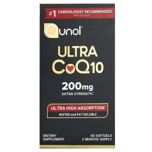 Добавка Qunol Ultra CoQ10 Extra Strength 200 мг, 60 мягких таблеток