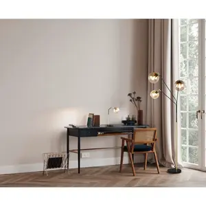 Настольная лампа TRIO Leuchten PAXTON, без 1x E14 макс. 10 Вт, ночник для чтения - прикроватная лампа E14 1 шт., теплый белый - холодный белый с стеклянным абажуром, выключатель на шнуре, высота 45 см, глубина 28 см Trio Leuchten, золотой