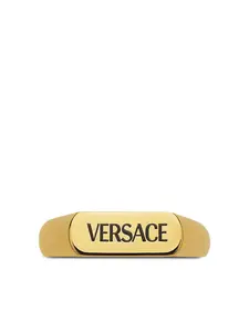 Кольцо с логотипом Versace, золотистый