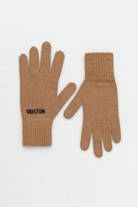 Перчатки с шерстью Moschino, коричневый