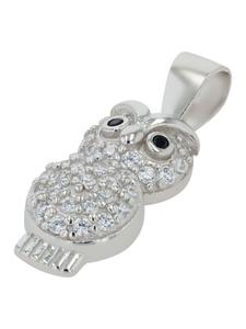 Adeliás Женский кулон из серебра 925 пробы с кубическим цирконием в серебряной оправе