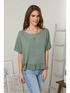 Блуза Rodier Lin, оливковый