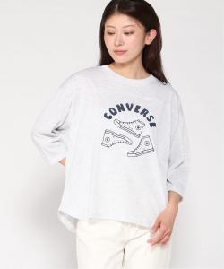 Футболка CONVERSE/(W) с укороченным рукавом и принтом в виде обуви