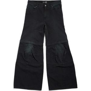 Джинсы FW25 Regular Fit женские Balenciaga, bleached черный