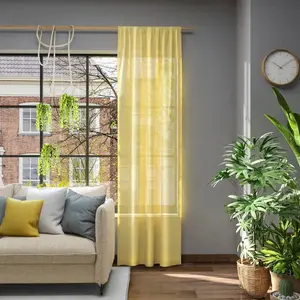 Neutex для вас! Штора Libre-ECO с карнизной штангой, 1 шт. Neutex For You!, желтый