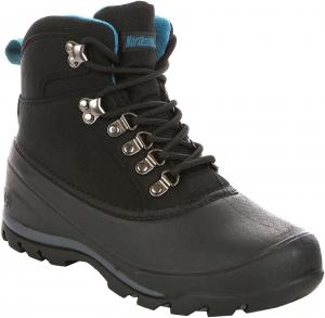 Женские утепленные зимние сапоги Northside Women's Glacier Peak - водонепроницаемая оболочка из TPR, утеплитель Thinsulate 200 г, прочный нейлоновый верх - для зимы, дождя, снега и слякоти, Black/Teal