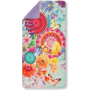 Модное спортивное полотенце Vitori из микрофибры, 50x100 см, быстросохнущее, для путешествий и спорта, двусторонний дизайн, разноцветное Hip, сиреневый