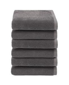 Набор из 6 полотенец для рук ediree из турецкого хлопка Linum Home, Charcoal