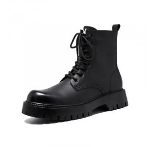 Playboy Короткие мартинсы мужские черные в стиле ворквеар, цвет Black-Workwear Style