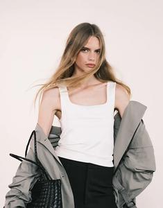 Майка-топ с квадратным вырезом из полиамида ASOS DESIGN breathMAX™ белого цвета