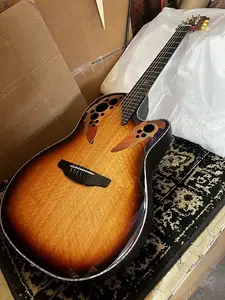 Ovation Celebrity Exotic Selection 2025 Ограниченная электрическая акустическая гитара CE44P-FLE - Клен с эффектом пламени