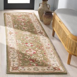 SAFAVIEH Antiquity Collection ковер-дорожка 69 x 366 см, Sage AT21D ручной работы традиционный восточный премиальный шерстяной