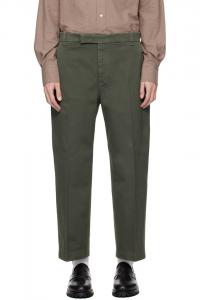 Рабочие брюки из хлопчатобумажной саржи Thom Browne, зеленый