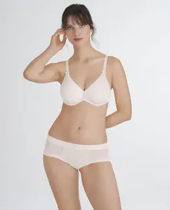 Бюстгальтер-спейсер на косточках и вышивкой в ​​виде листьев Felina, розовый