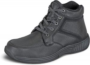 Мужские ортопедические кожаные ботинки на шнуровке Orthofeet Highline, черный