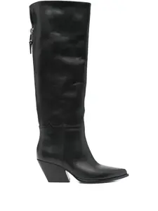 Ботинки с острым носком на молнии Elena Iachi, черный