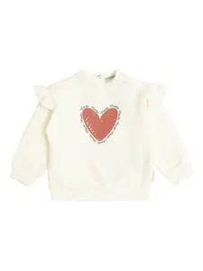 Толстовка с принтом в виде сердца Moncler Enfant, нейтральный