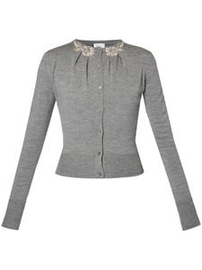 ERDEM кардиган с аппликацией, серый