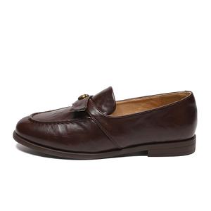 ZHR Лоферы женские коричневые, черно-коричневые, цвет Brown