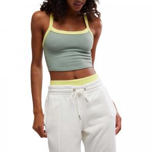 Женская прозрачная майка с цветными блоками Free People, Sage Stone/Sour Citrus