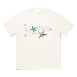 Футболка с рисунком звезды Li-Ning, бежевый