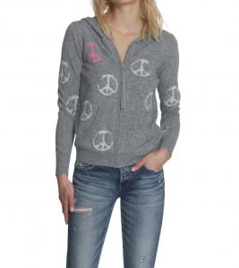 Толстовка Peace Out серого цвета LABEL+thread