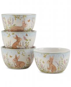 Набор из 4 стаканчиков для мороженого Пасхальный луг Certified International, Miscellaneous