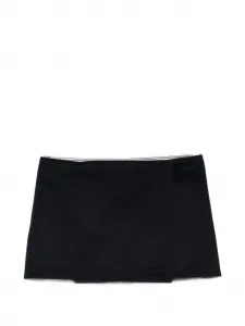 Завернутая мини-юбка MIU MIU, синий