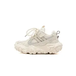 Износостойкие, дышащие, нескользящие, противоударные низкие детские кроссовки для скейтбординга Lee, светло-серый