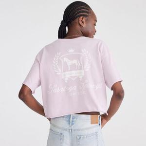 Облегающая укороченная футболка для девушек Aeropostale, цвет fair orchid