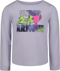 Детская футболка Under Armour с коротким рукавом, круглым вырезом, легкая и дышащая., Salt Purple